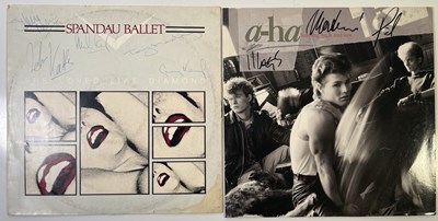 Lot 291 - 1980S AUTOGRAPHED LPS - SPANDAU BALLET / A-HA.