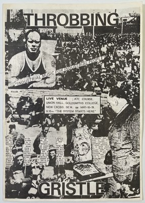 Lot 542 - THROBBING GRISTLE - 1978 HANDBILL.
