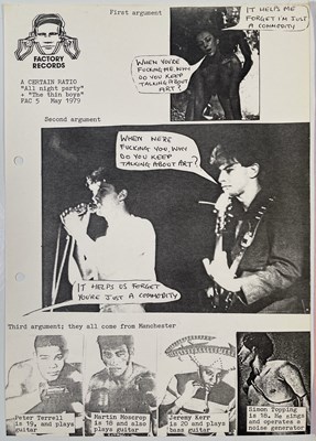 Lot 144 - MANCHESTER MUSIC - ORIGINAL HANDBILLS INC A CERTAIN RATIO 1979.