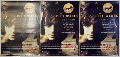 Lot 400 - PINK FLOYD - THREE MICK ROCK SIGNED SYD BARRETT EVENT POSTERS.