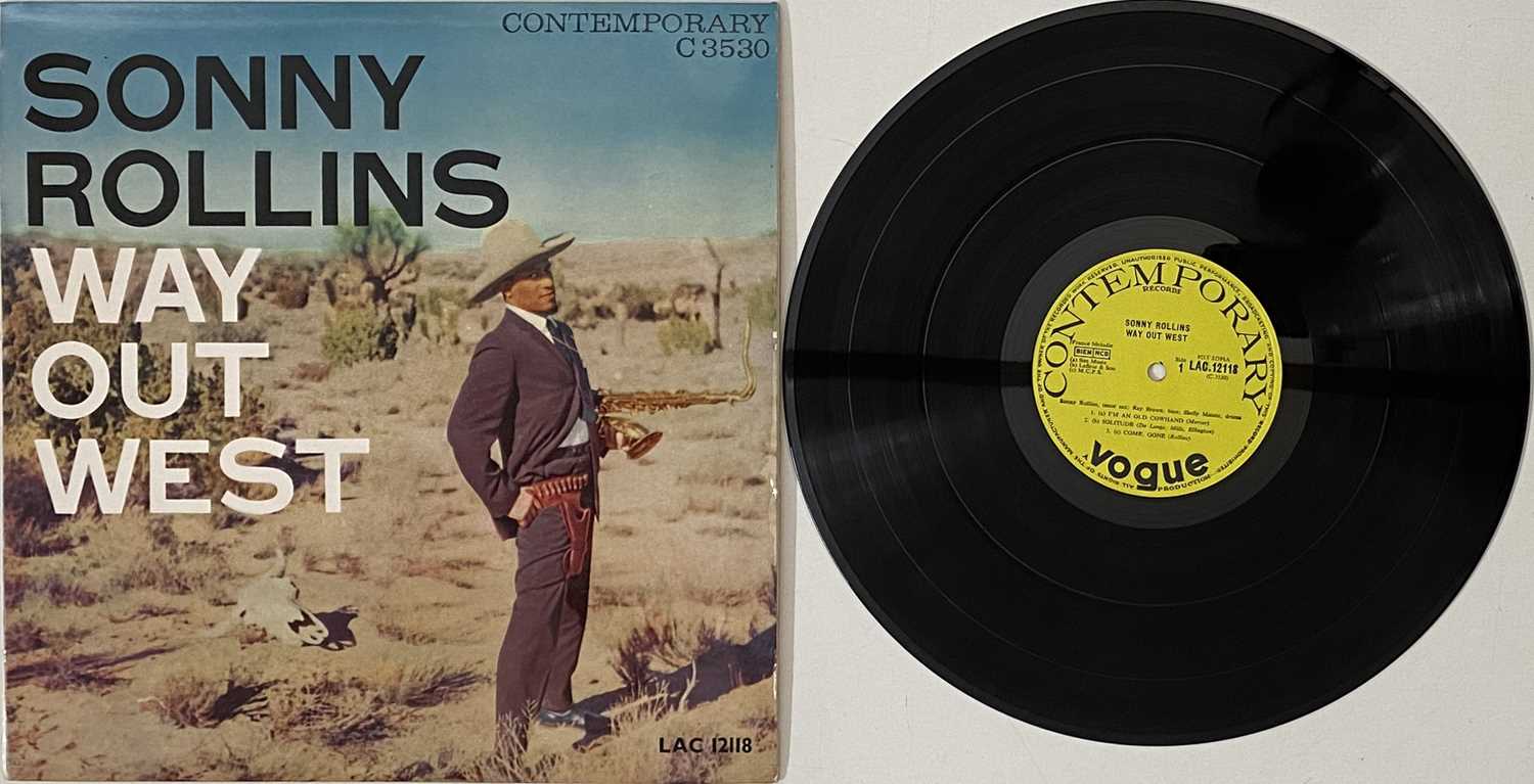 Lot 485 - SONNY ROLLINS - WAY OUT WEST LP (UK ORIGINAL - CONTEMPORARY - LAC 12118)