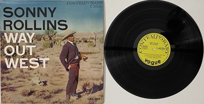 Lot 485 - SONNY ROLLINS - WAY OUT WEST LP (UK ORIGINAL - CONTEMPORARY - LAC 12118)