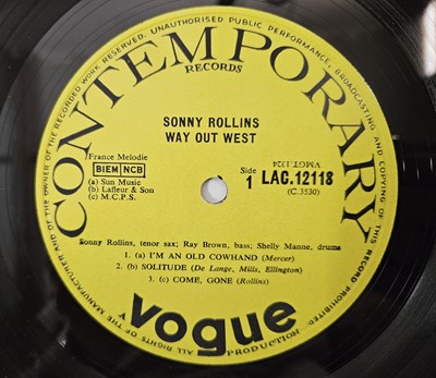 Lot 485 - SONNY ROLLINS - WAY OUT WEST LP (UK ORIGINAL - CONTEMPORARY - LAC 12118)
