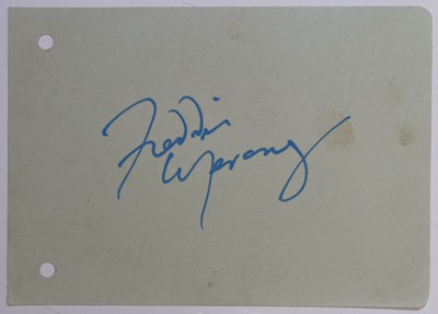 Lot 422 - QUEEN - FREDDIE MERCURY SIGNED PAGE.