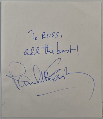 Lot 431 - THE BEATLES - PAUL MCCARTNEY AUTOGRAPH.