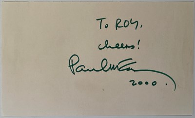 Lot 435 - THE BEATLES - PAUL MCCARTNEY AUTOGRAPH.