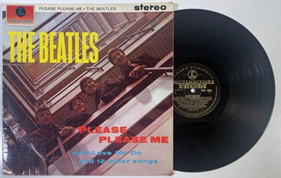 Lot 87 - THE BEATLES - PLEASE PLEASE ME LP (UK SECOND STEREO BLACK AND GOLD PRESSING - PARLOPHONE PCS 3042)