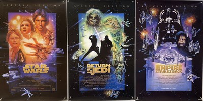 Lot 100 - STAR WARS - 1997 SPECIAL EDITION TRILOGY ONE-SHEET POSTERS.