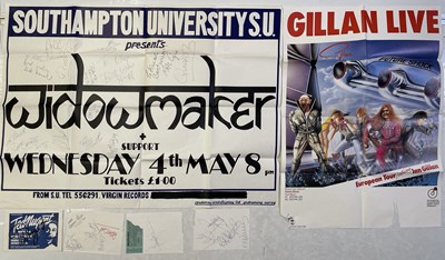 Lot 305 - HARD ROCK / METAL - SIGNED ITEMS INC JUDAS PRIEST / WIDOWMAKER / GILLAN.