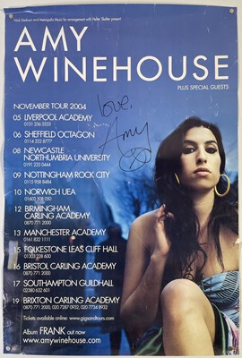 Lot 358 - AMY WINEHOUSE - SIGNED TOUR POSTER.