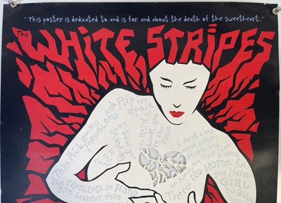 Lot 226 - THE WHITE STRIPES - RARE KELLER AUDITORIUM LASER CUT EMEK SIGNED POSTER.