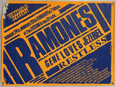 Lot 228 - RAMONES - ORIGINAL 1985 CONCERT POSTER.