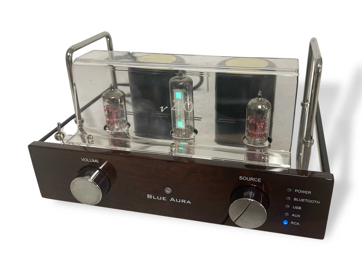 Lot 2 - BLUE AURA V40 SE BLACKLINE BLUETOOTH TUBE AMPLIFIER.