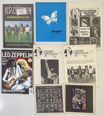 Lot 394 - LED ZEPPELIN MEMORABILIA INC EARLY CONCERT PROGRAMME.