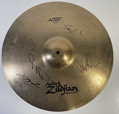 Lot 314 - LINKIN PARK - FULLY SIGNED ZILDJIAN CYMBAL.