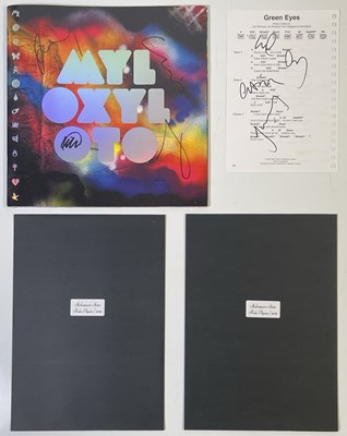 Lot 316 - COLDPLAY - SIGNED MUSIC SHEET AND PROGRAMME.