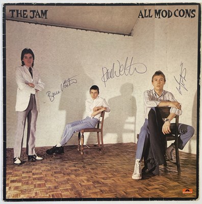 Lot 477 - THE JAM - SIGNED SLEEVE FOR 'ALL MOD CONS'.