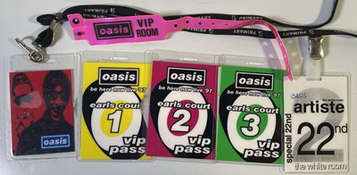Lot 500 - OASIS - AAA/PASSES COLLECTION.