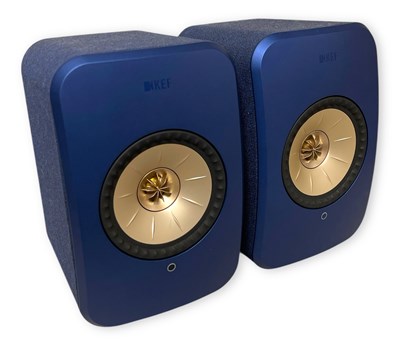Lot 19 - KEF LSX II WIRELESS HIFI SPEAKERS - COBALT BLUE.