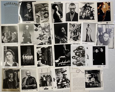 Lot 180 - PRESS AND PROMO PHOTO COLLECTION INC BOB DYLAN WITH PRESS BIOGRAPHIES.