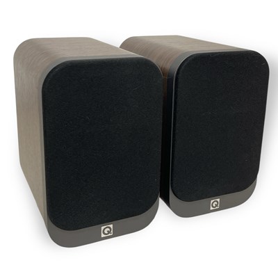 Lot 22 - Q ACOUSTICS 3010 BOOKSHELF SPEAKERS - AMERICAN WALNUT.