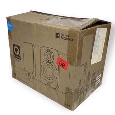 Lot 22 - Q ACOUSTICS 3010 BOOKSHELF SPEAKERS - AMERICAN WALNUT.