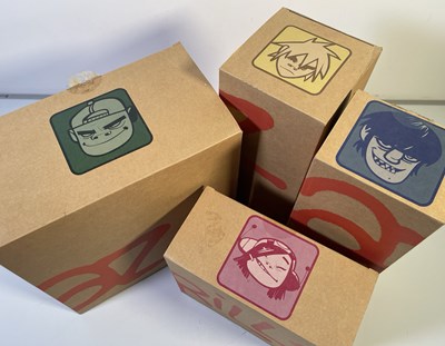 Lot 93 - GORILLAZ - KIDROBOT SET OF FOUR UNOPENED 'RED