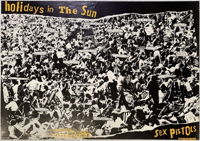 Lot 561 - THE SEX PISTOLS - HOLIDAYS IN THE SUN ORIGINAL POSTER.