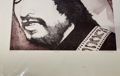 Lot 244 - DAVID OXTOBY - BOB DYLAN - SIGNED ARTIST PROOF PRINT.