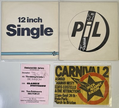 Lot 545 - PUNK MEMORABILIA - JOHNNY ROTTEN SIGNED PIL 12"/ THROBBING GRISTLE SIGNED.