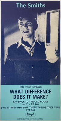 Lot 224 - THE SMITHS - ORIGINAL PROMO POSTER FOR 'WHAT DIFFERENCE DOES IT MAKE'.