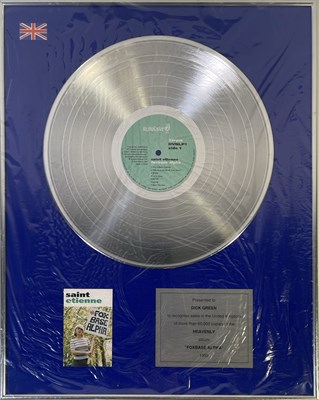 Lot 368 - HEAVENLY RECORDS - SAINT ETIENNE- FOXBASE ALPHA PRESENTATION AWARD.
