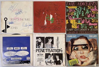 Lot 325 - PUNK SIGNED 7" SINGLES INC RUTS / WIRE / ADVERTS.