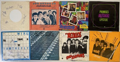 Lot 327 - PUNK SIGNED 7" SINGLES INC WIRE / REZILLOS.