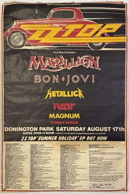 Lot 258 - MONSTERS OF ROCK 1985 ZZ TOP METALLICA BON JOVI POSTER