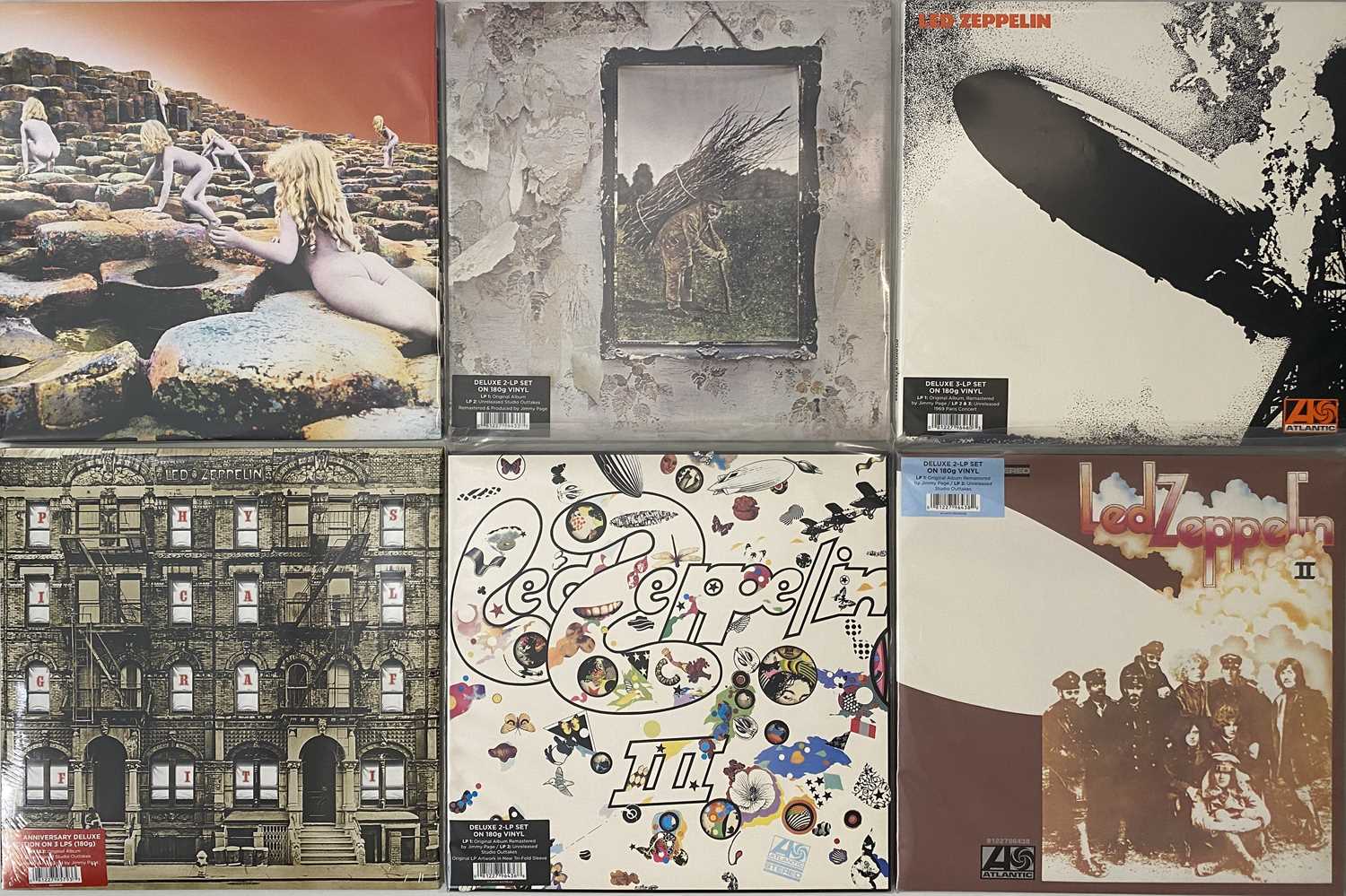 Lot 1021 - LED ZEPPELIN - COMPLETE STUDIO RUN - MODERN PRESSINGS - LP COLLECTION