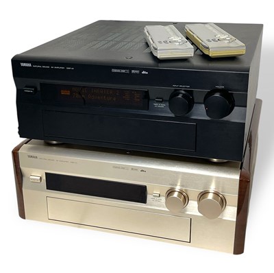 Lot 25 - TWO YAMAHA DSP-A1 NATURAL SOUND AV AMPLIFIERS WITH REMOTES
