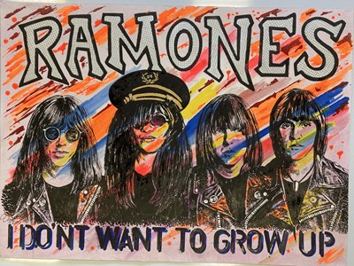 Lot 395 - THE RAMONES HAND PAINTED POSTER.