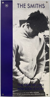 Lot 527 - THE SMITHS - ORIGINAL ROUGH TRADE PROMO POSTER FOR 'HOW SOON IS NOW'.