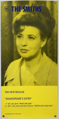 Lot 474 - THE SMITHS - SHAKESPEARE'S SISTER ORIGINAL PROMOTIONAL POSTER.