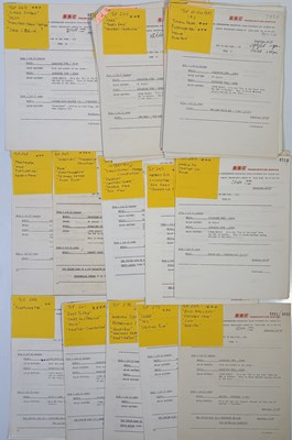 Lot 104 - BBC TRANSCRIPTION DISC CUE SHEETS.