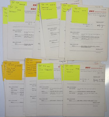 Lot 107 - BBC TRANSCRIPTION DISC CUE SHEETS.