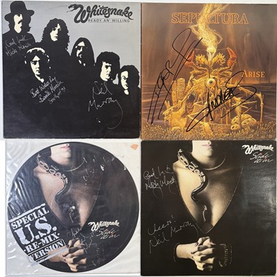 Lot 337 - METAL / HARD ROCK - SIGNED LPS.