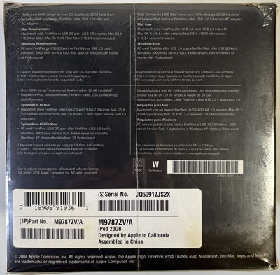 Lot 114 - U2 - STILL SEALED SPECIAL EDITION 2004 20GB IPOD.