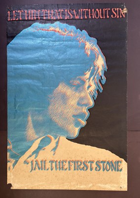 Lot 413 - ROLLING STONES INTEREST - 'JAIL THE FIRST STONE' POSTER BY VROOM.