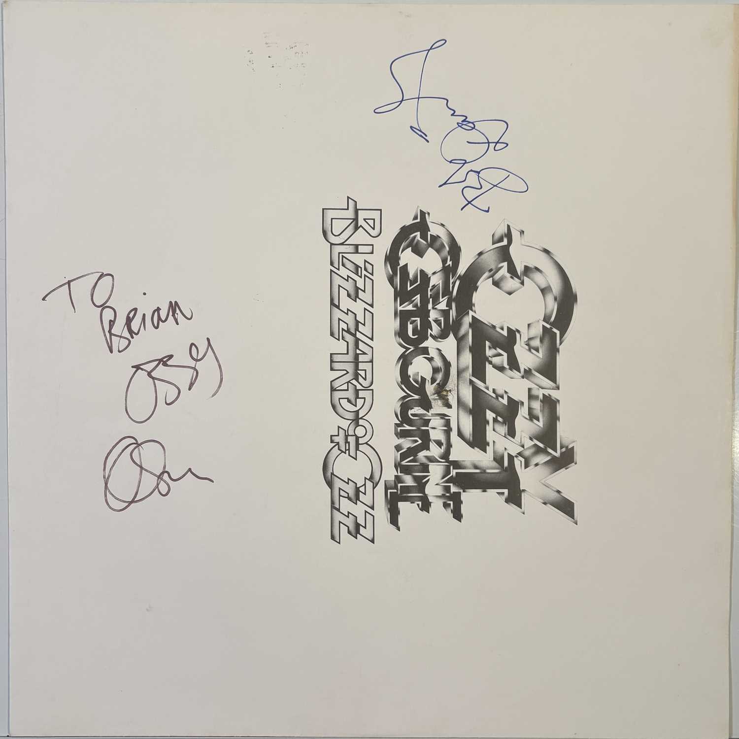 Lot 348 - OZZY OSBOURNE - SIGNED BLIZZARD OF OZZ INNER SLEEVE.