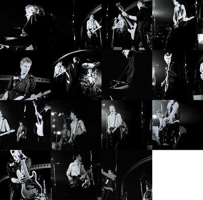 Lot 554 - THE CLASH - LIVE AT THE TOP RANK, CARDIFF IN NOVEMBER 1978 - PHOTOGRAPH COLLECTION WITH COPYRIGHT.