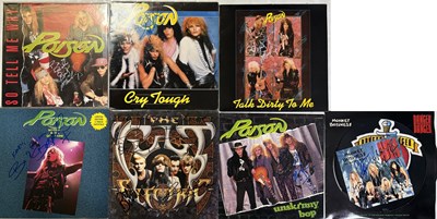 Lot 356 - ROCK / HARD ROCK SIGNED LPS INC THE CULT / POISON.