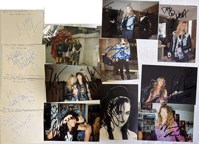 Lot 357 - POP / ROCK STAR SIGNED PRIVATE PHOTOGRAPHS INC DURAN DURAN / BILLY IDOL.