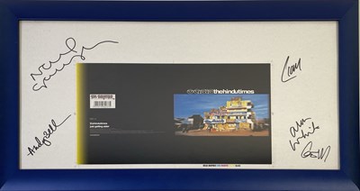 Lot 517 - OASIS - FULLY SIGNED HINDU TIMES PROOF SLEEVE.